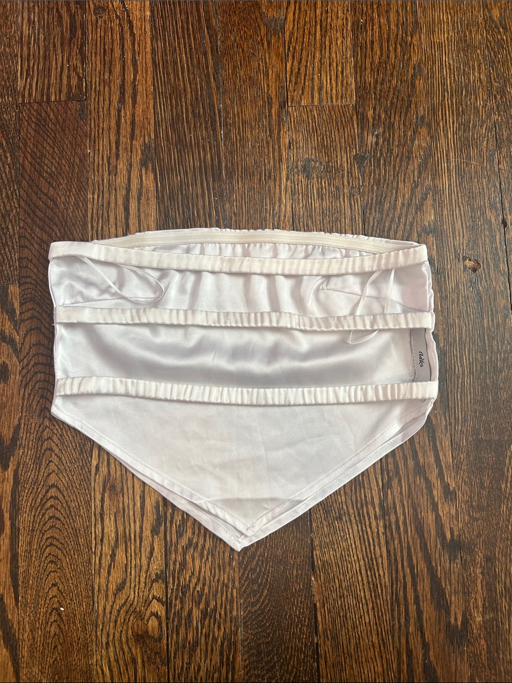 Adika White Satin Tube Top - Picture 2 of 2